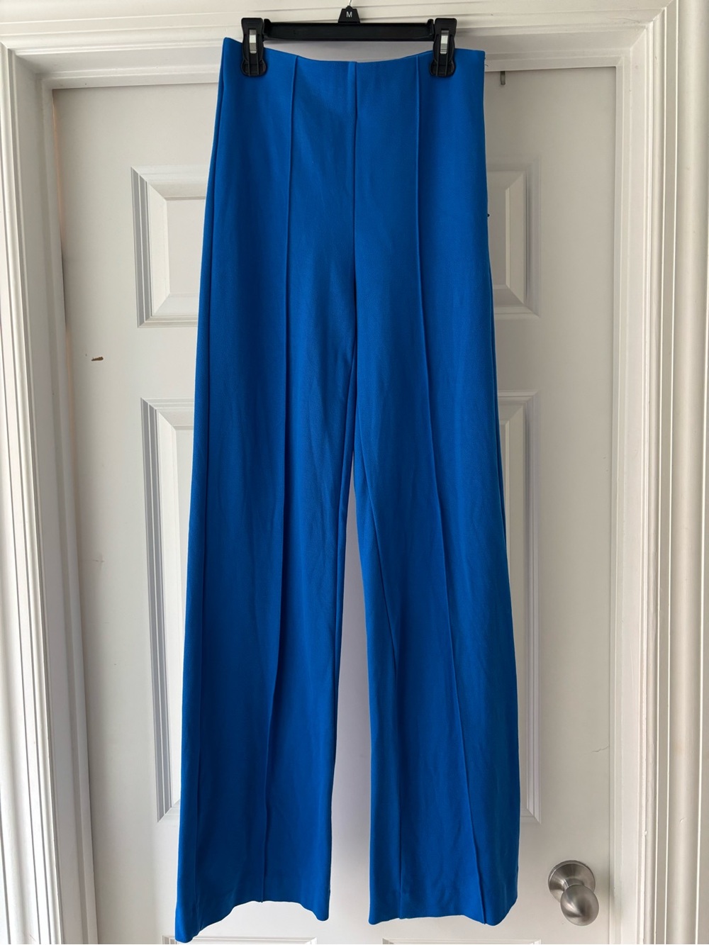 Ann Taylor Wide-Leg High-Rise Pants in Bright Blue